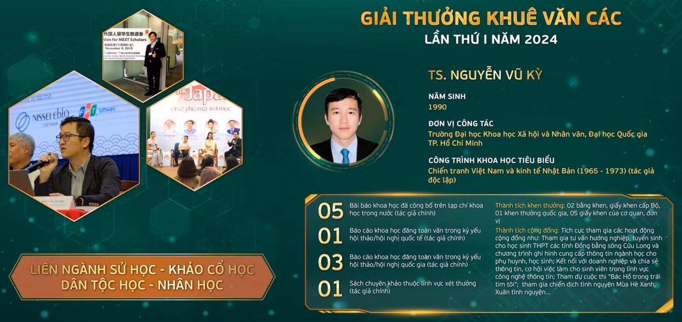 Công trình tiêu biểu của TS. Nguyễn Vũ Kỳ: Chiến tranh Việt Nam và kinh tế Nhật Bản (1965-1973) (tác giả độc lập).