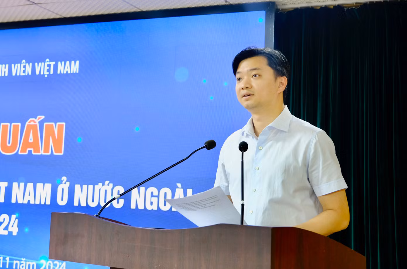 Anh Nguyễn Minh Triết - Bí thư Trung ương Đoàn, Chủ tịch Trung ương Hội SVVN phát biểu tại chương trình. Ảnh: Châu Linh Anh Nguyễn Minh Triết - Bí thư Trung ương Đoàn, Chủ tịch Trung ương Hội SVVN phát biểu tại chương trình. Ảnh: Châu Linh