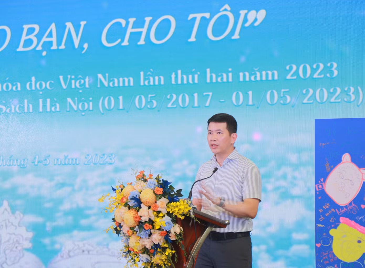 Chủ tịch UBND quận Hoàn Kiếm Phạm Tuấn Long phát biểu khai mạc sự kiện.
