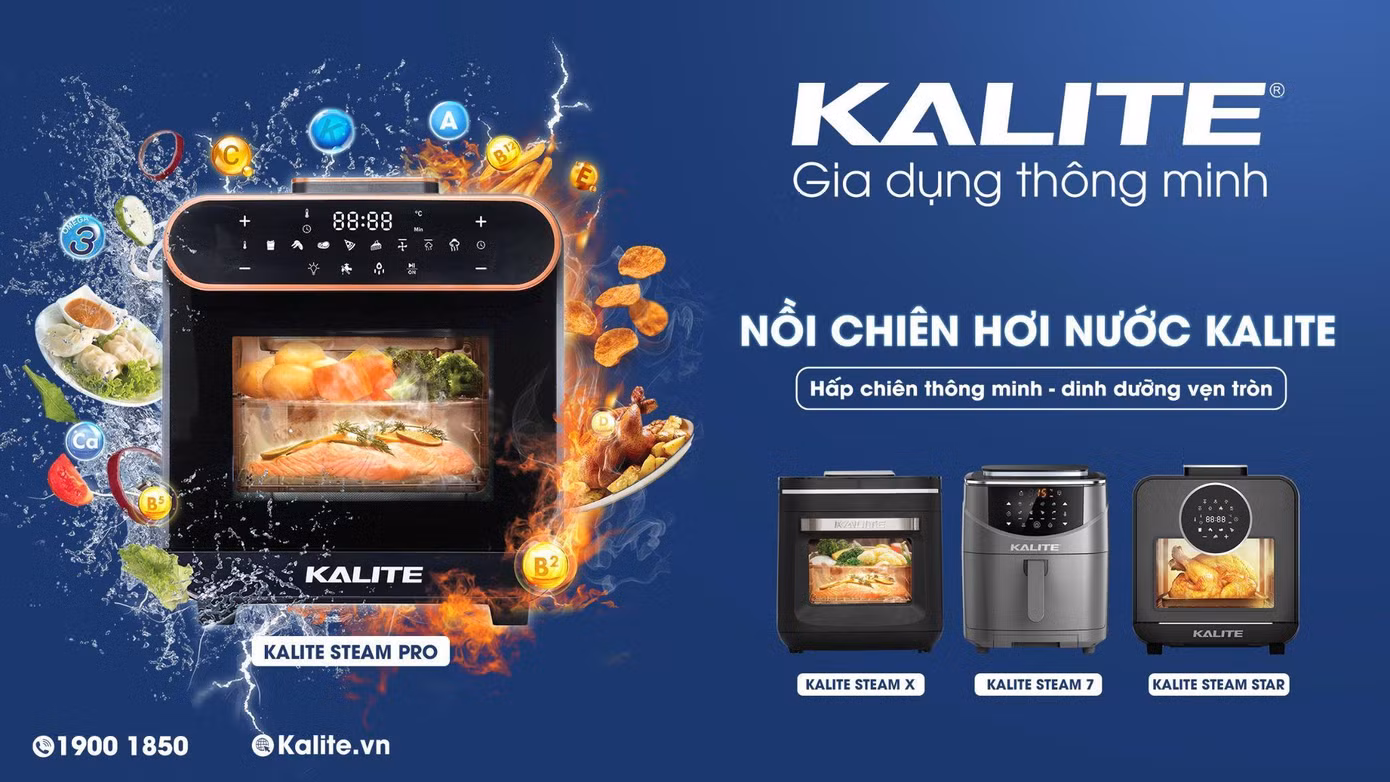 Nồi chiên hơi nước Kalite - Hấp chiên thông minh, dinh dưỡng vẹn tròn