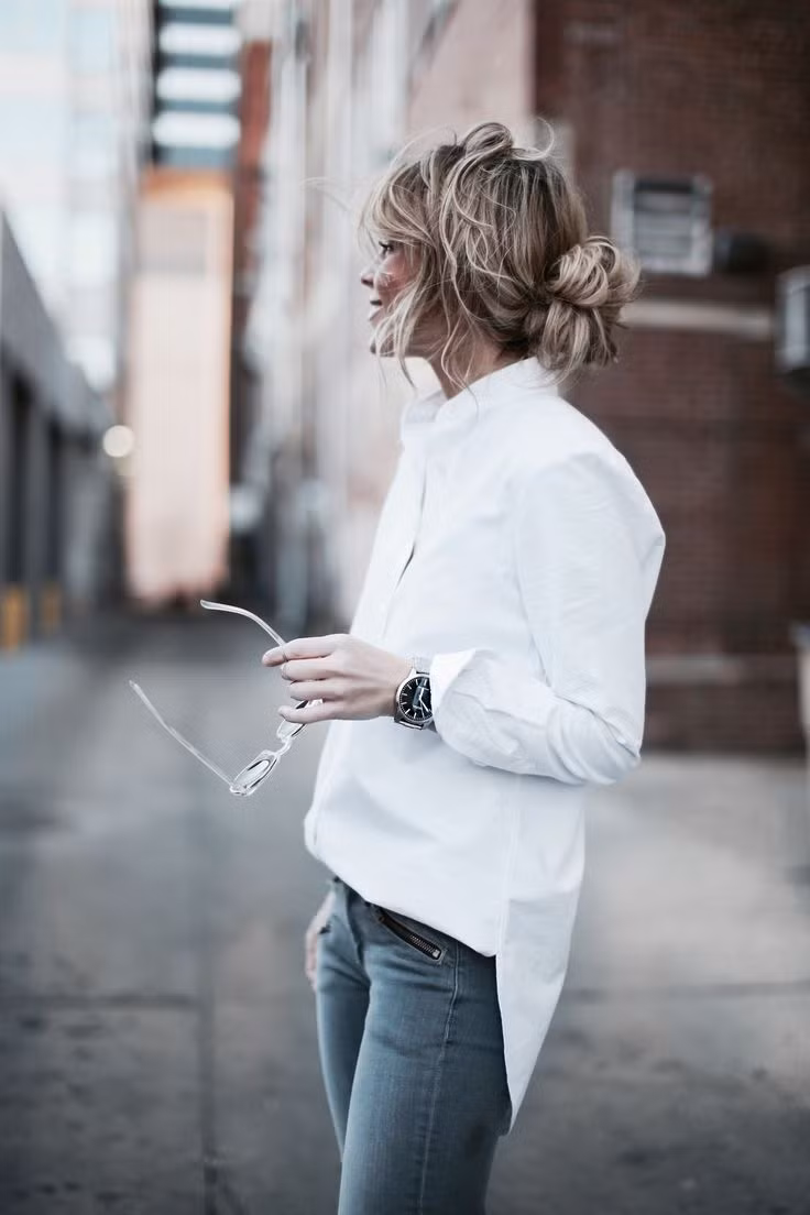 Muôn cách biến tấu cùng quần jeans-áo sơ mi trắng ảnh 11