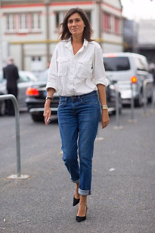 Muôn cách biến tấu cùng quần jeans-áo sơ mi trắng ảnh 10