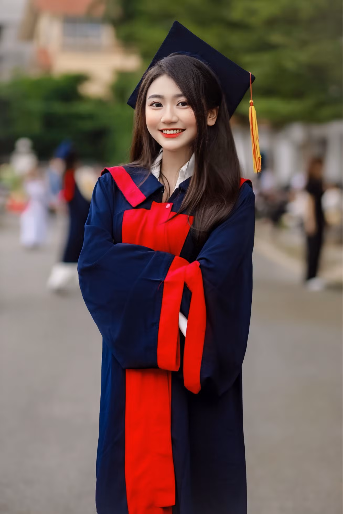Nguyễn Thị Trà My là sinh viên học song bằng Chính trị học và Quản trị Nhân lực thuộc Học viện Hành chính Quốc gia Việt Nam (NAPA).