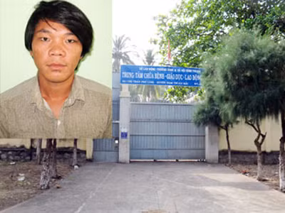 Huỳnh Văn Cảnh, đàn em Long “rồng đỏ”, tại cơ quan điều tra. Ảnh: PN
