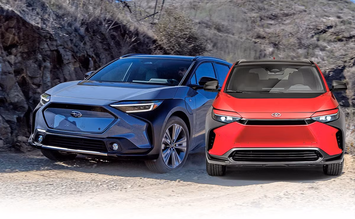 Toyota bZ4X và Subaru Solterra được coi là cặp xe điện "song sinh" với cùng nền tảng khung gầm và sự tương đồng trong thiết kế.