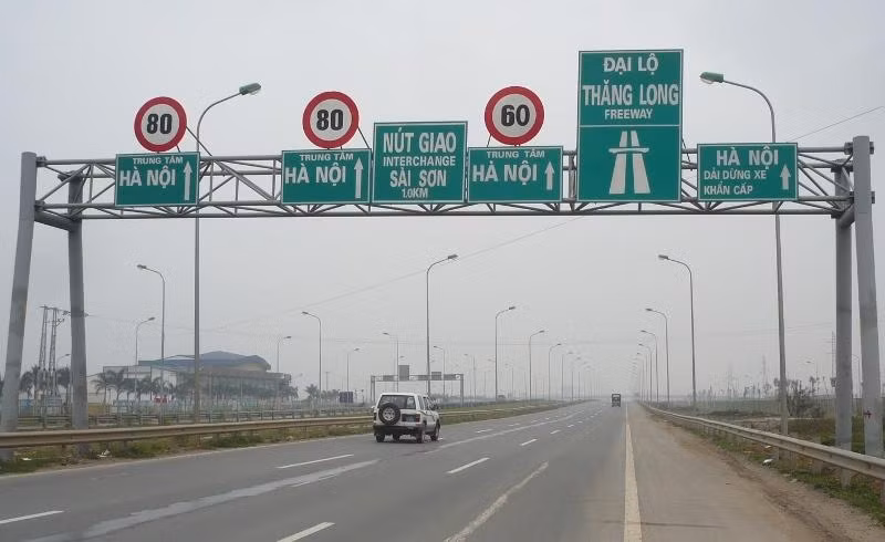 Cao tốc Đại lộ Thăng Long hiện hữu