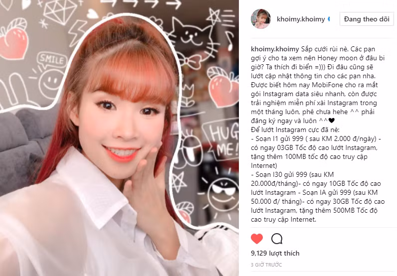 Khởi My hào hứng với dịch vụ Instagram data vừa ra mắt của MobiFone ảnh 1
