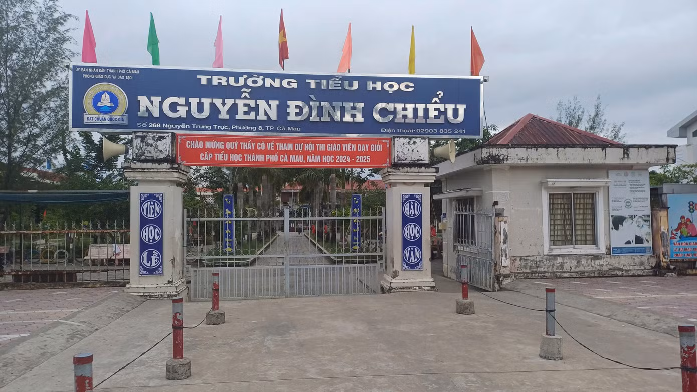 Trường tiểu học Nguyễn Đình Chiểu (phường 8, TP. Cà Mau).