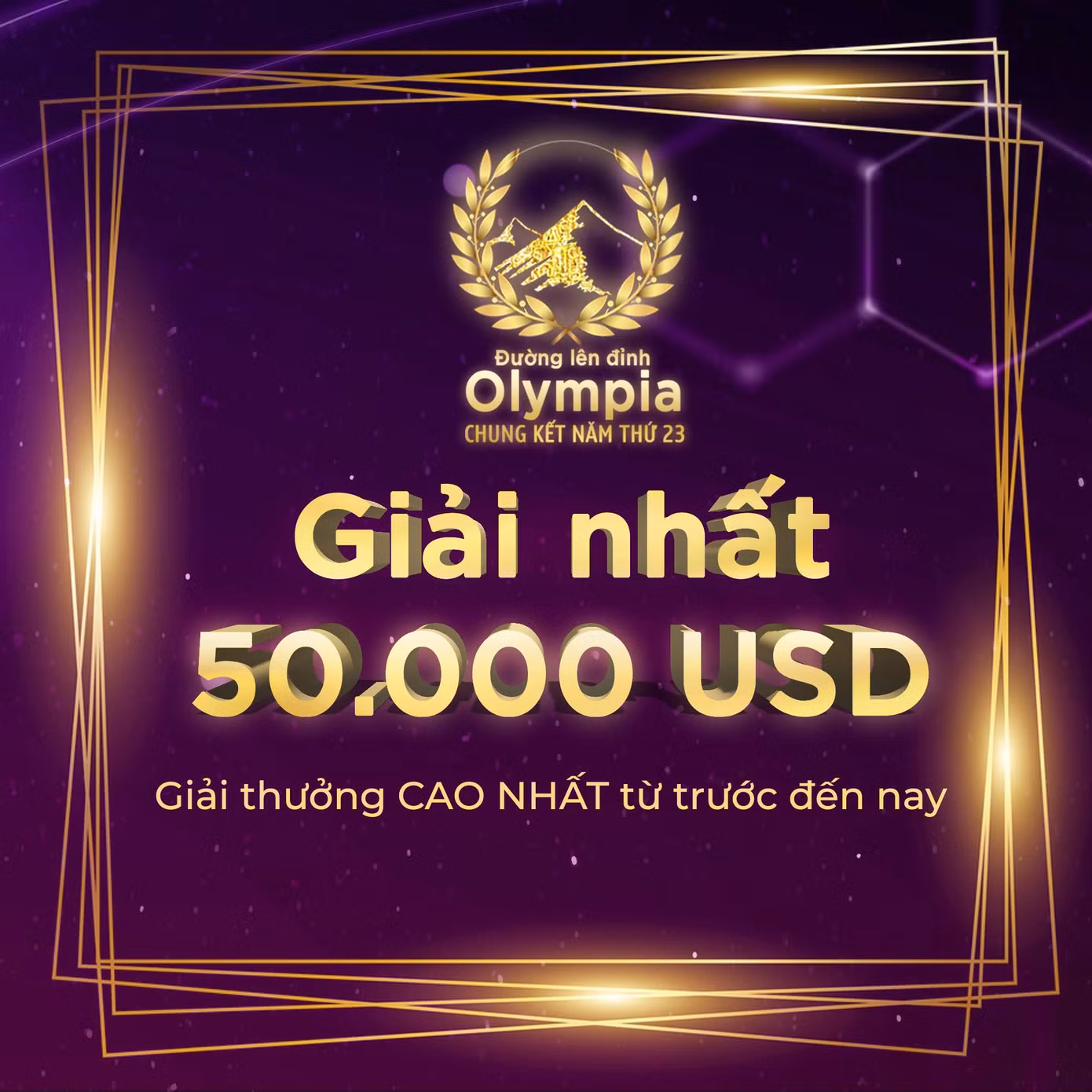 Quán quân Olympia 23 nhận mức giải thưởng cao nhất từ trước đến nay. Ảnh: FBCT