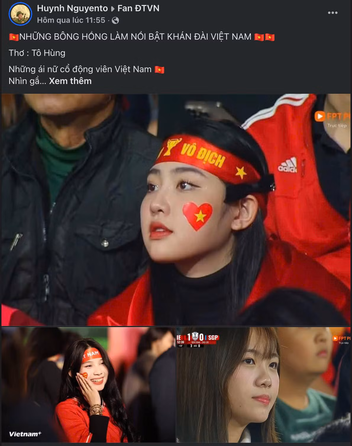 Những lời động viên như 'tiếp lửa' cho các cầu thủ của Đội tuyển Bóng đá Việt Nam.