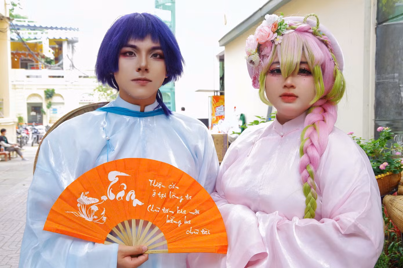 Cosplay kết hợp cùng Việt phục là một trong những xu hướng hoà trộn giữa nét đẹp truyền thống và sáng tạo cá nhân. (Ảnh: Mỹ Uyên)