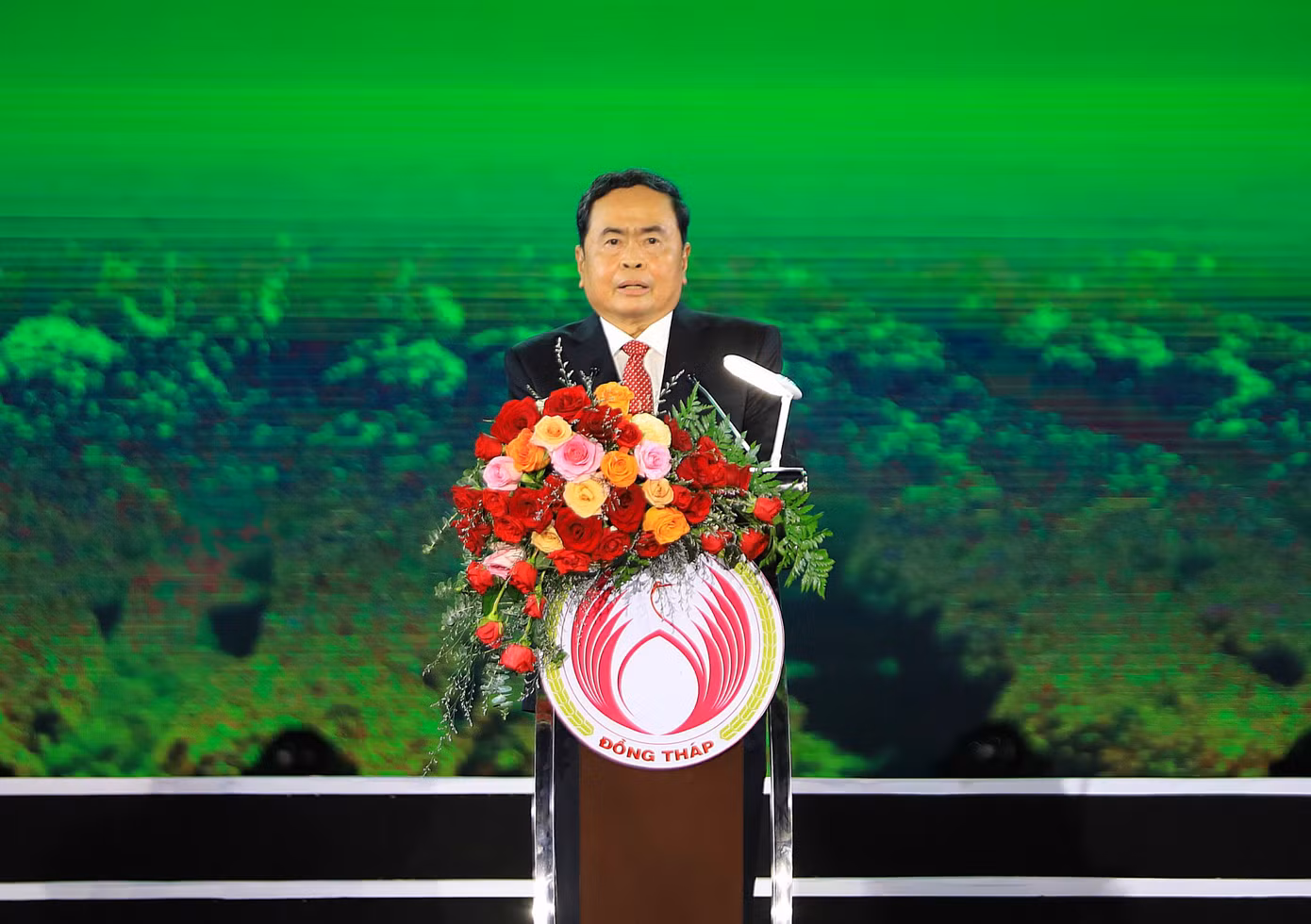 Phó Chủ tịch Thường trực Quốc hội Trần Thanh Mẫn phát biểu tại buổi lễ.
