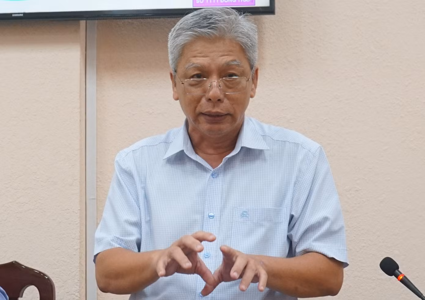Bác sĩ Võ Minh Phục – Chi cục trưởng Chi cục An toàn Vệ sinh thực phẩm tỉnh Đồng Tháp. Ảnh: Hòa Hội