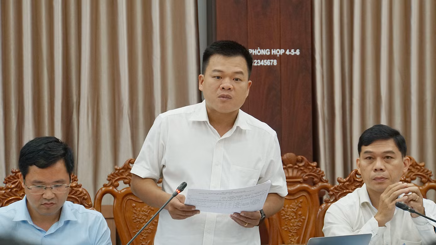 Anh Nguyễn Hải Nam - Phó Chánh Văn phòng T.Ư Đoàn phát biểu tại buổi làm việc. Ảnh: Hòa Hội.