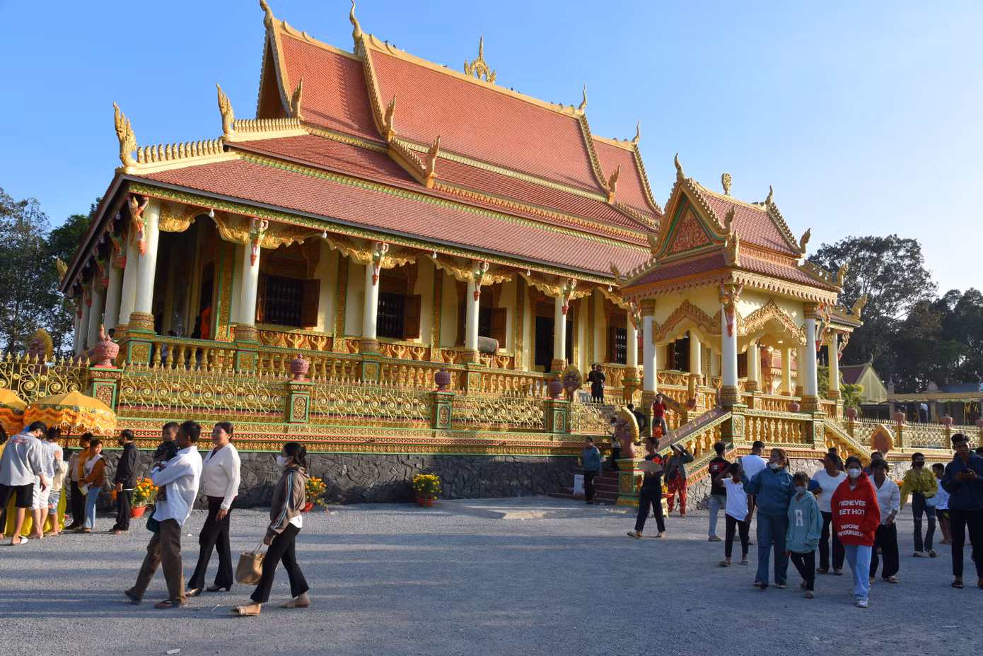 Chùa Chông Prây hơn 150 năm tuổi tại Trà Vinh. Ảnh: Hòa Hội.