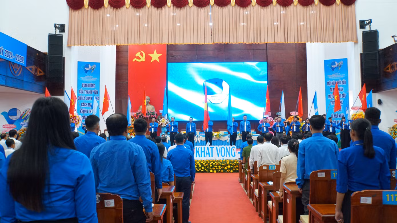 Nghi thức hát quốc ca, Hội ca. Ảnh: Hòa Hội