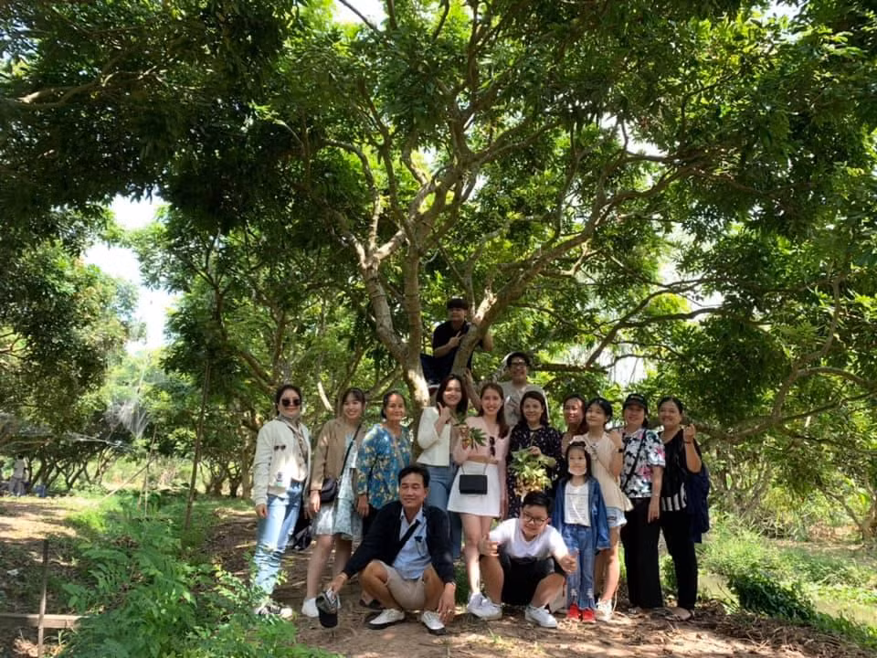 Khu du lịch cộng đồng Cồn Sơn, nằm giữa sông Hậu (phường Bùi Hữu Nghĩa, quận Bình Thủy) cũng đông khách đến tham quan, trải nghiệm trong những ngày Tết.