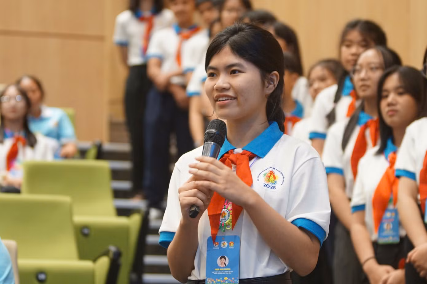 Anh Hoàng Khắc Hiếu - Gương mặt trẻ Việt Nam tiêu biểu năm 2024 chia sẻ tại chương trình.