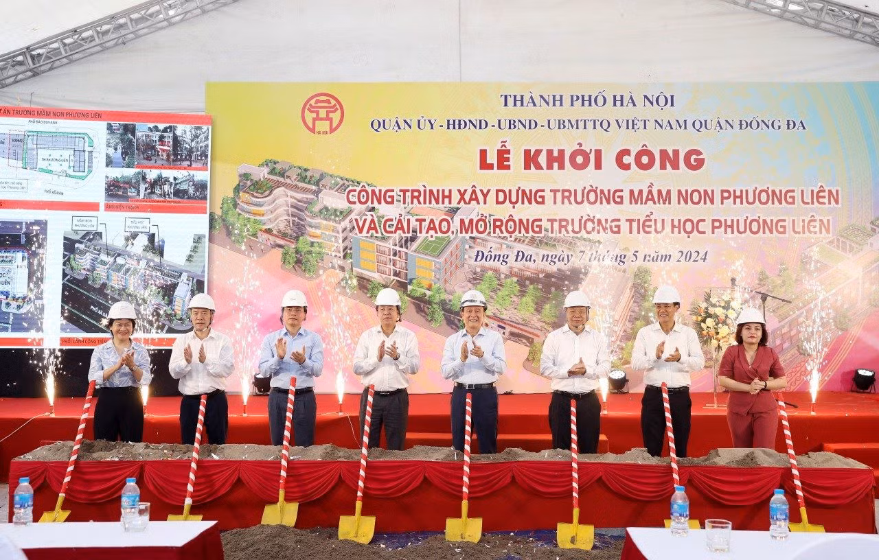 Các đại biểu thực hiện nghi lễ khởi công dự án Các đại biểu thực hiện nghi lễ khởi công dự án