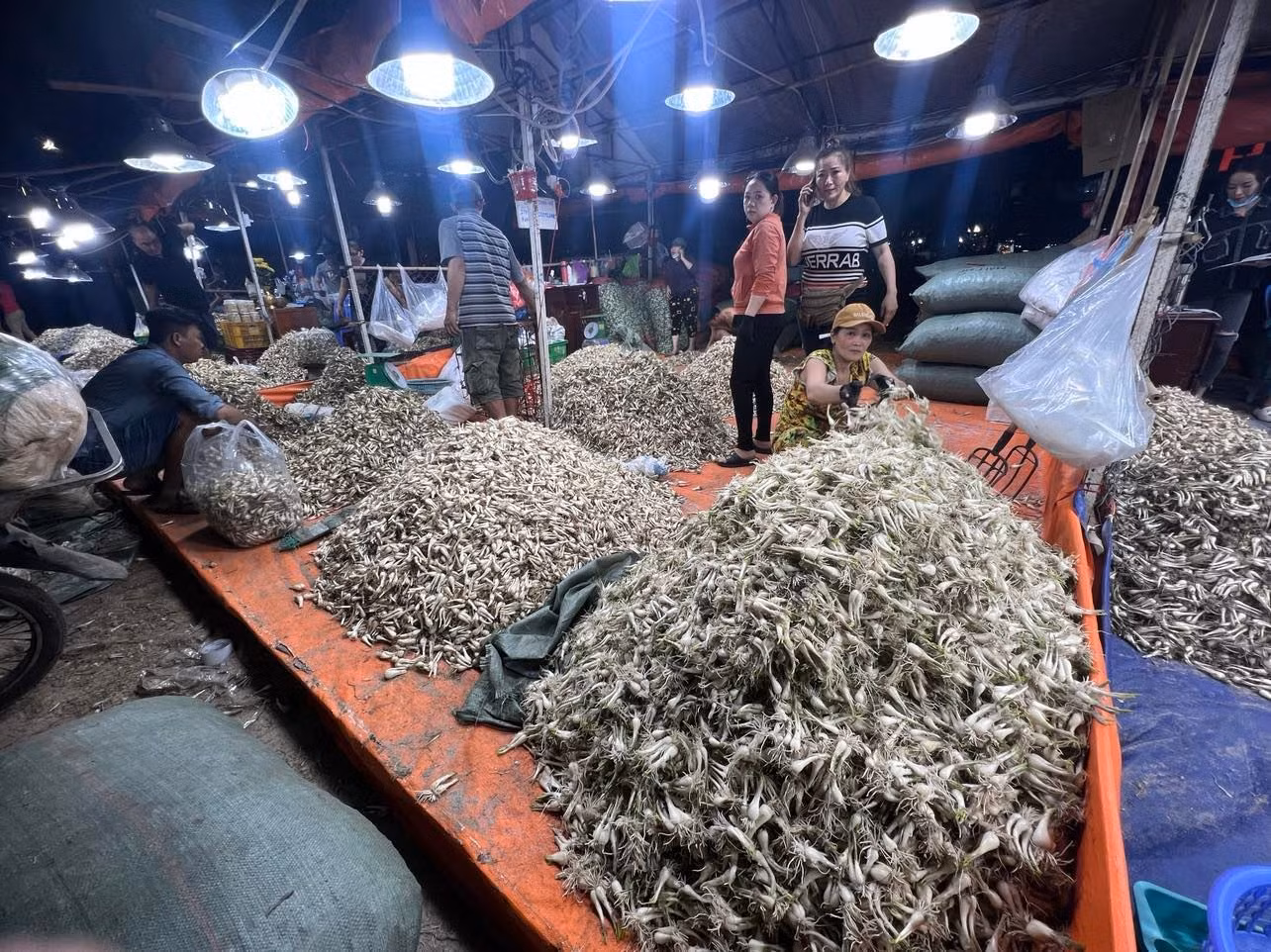Chợ kiệu nhộn nhịp cả ngày lẫn đêm