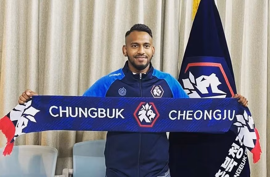 Kogileswaran Raj - tuyển thủ Malaysia - là tân binh của Chungbuk Cheongju