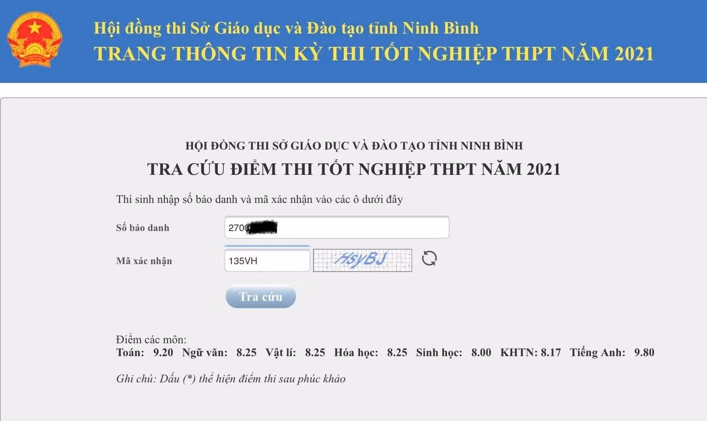 Kết quả điểm của Thu Hằng - Quán quân Đường lên đỉnh Olympia 2020