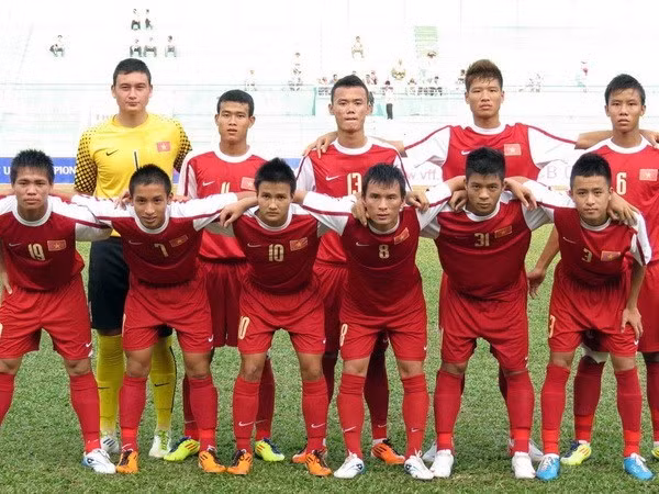 Đội tuyển U19 Việt Nam. (Ảnh: Quang Nhựt/TTXVN)