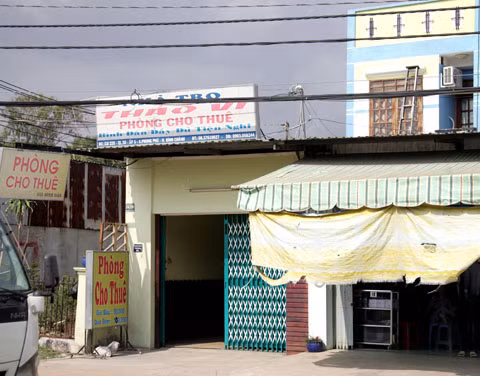 Nhà nghỉ nơi xảy ra vụ án. Ảnh: An Nhơn