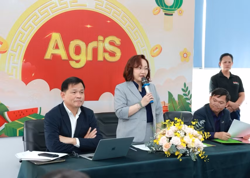 Bà Đặng Huỳnh Ức My - Chủ tịch Hội đồng quản trị TTC AgriS - phát biểu tại đại hội.