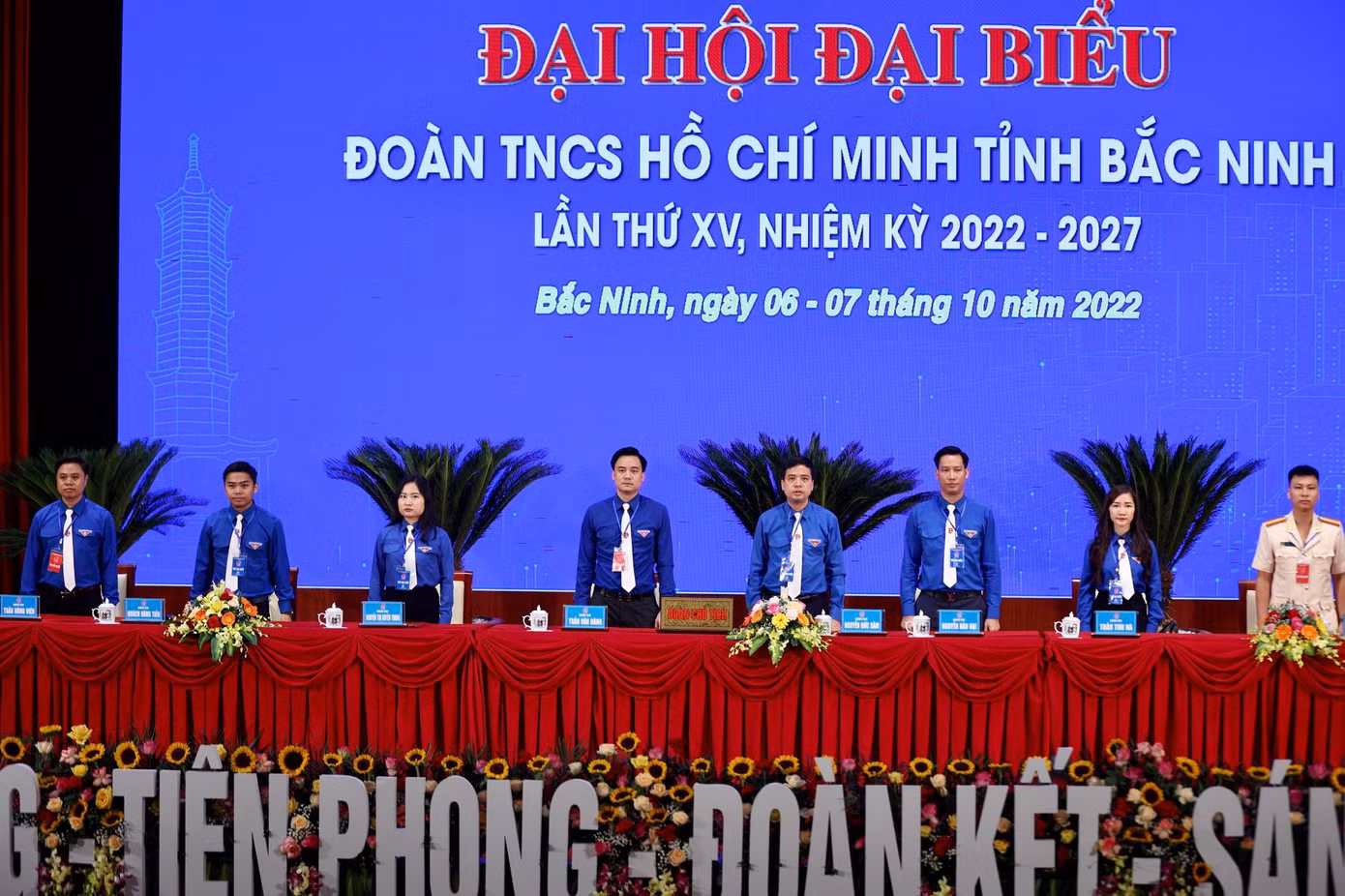 Đoàn Chủ tịch tại Đại hội Đoàn TNCS Hồ Chí Minh tỉnh Bắc Ninh lần thứ XV