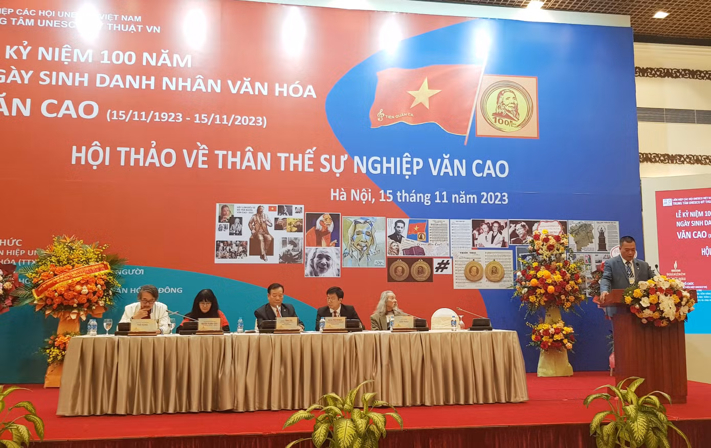 Hội thảo về thân thế, sự nghiệp nhạc sĩ Văn Cao Ảnh: Kiến Nghĩa.