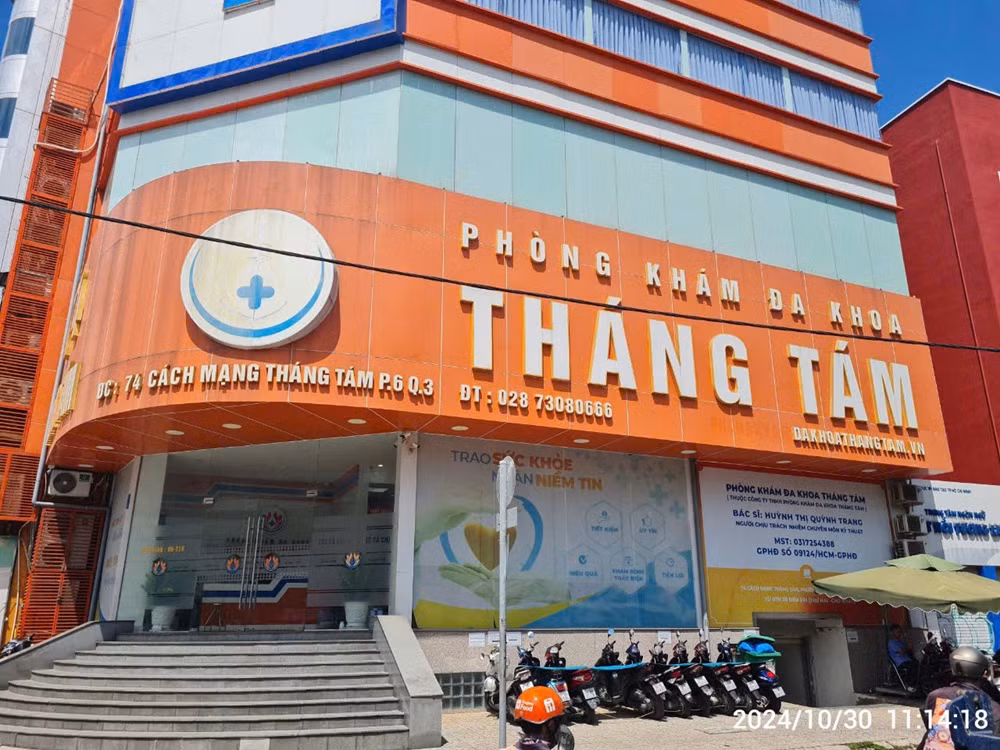 Phòng khám đa khoa Tháng Tám nơi người bệnh bị "vẽ bệnh moi tiền" khi đi phá thai (ảnh: SYT)