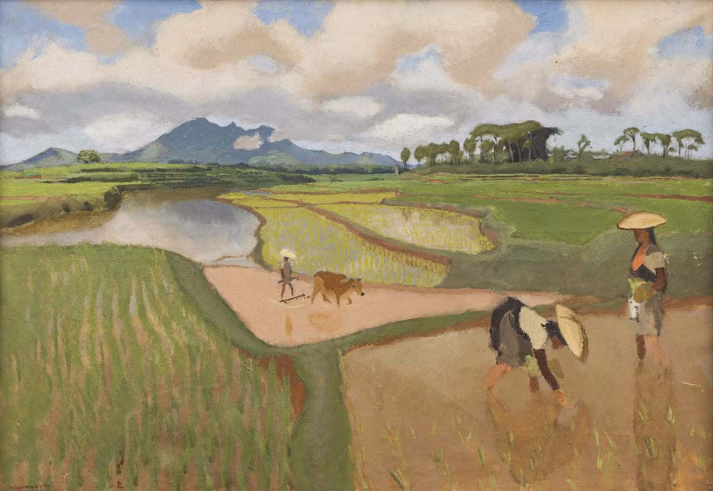 Rặng Ba Vì nhìn từ ruộng Sơn Tây (Joseph Inguimberty)
