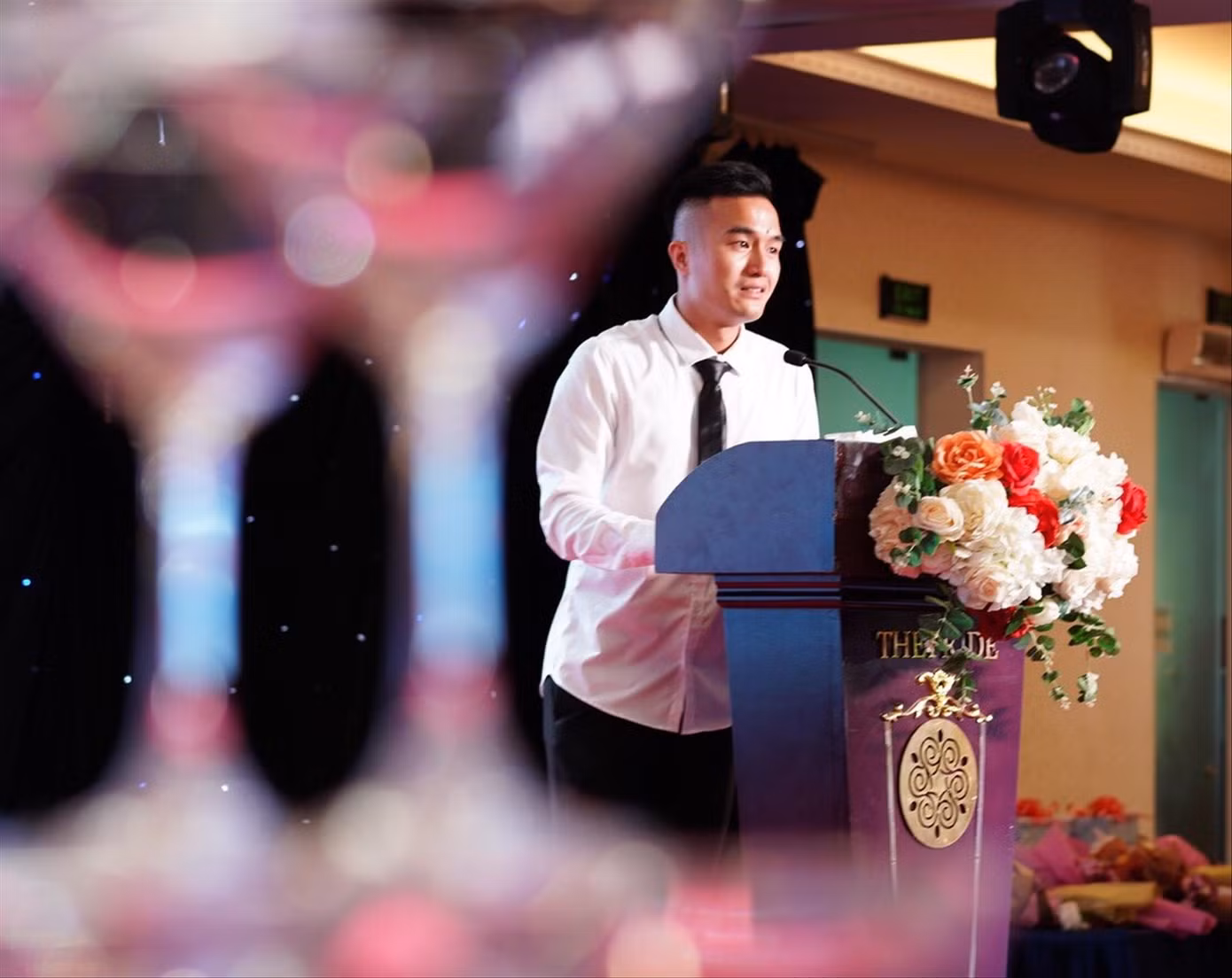 Nguyễn Tuấn Anh phát biểu tại Lễ tri ân Ảnh: Duy Chiến