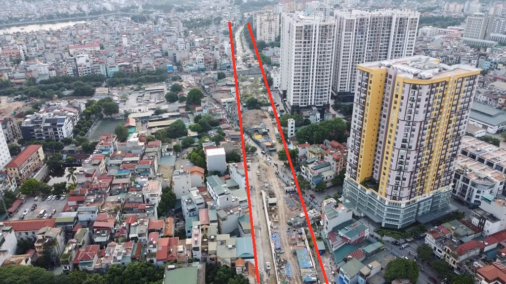 Trong khi tuyến đường Vành đai 2,5 đoạn từ Đầm Hồng đến QL1 chưa thực hiện xong, còn ngổn ngang thì mặt bằng đất đối ứng cho nhà đầu tư đã được phân lô, chia nền, xây nhà cao tầng để bán.