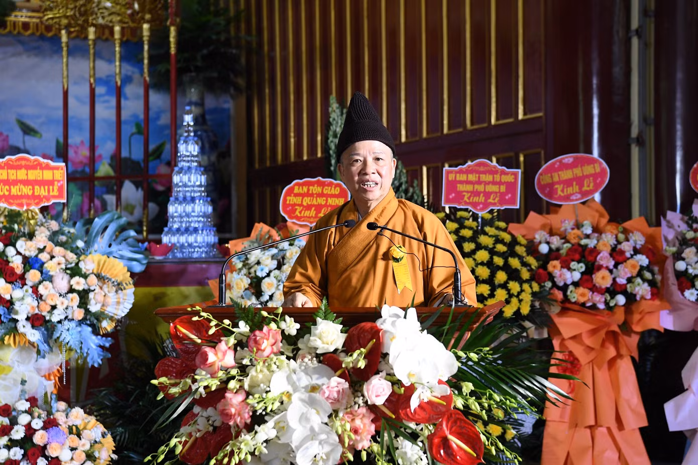 Hòa thượng Thích Thanh Quyết giải thích về hình tượng Phật hoàng Trần Nhân Tông được chọn tạo tác tượng Phật ngọc.