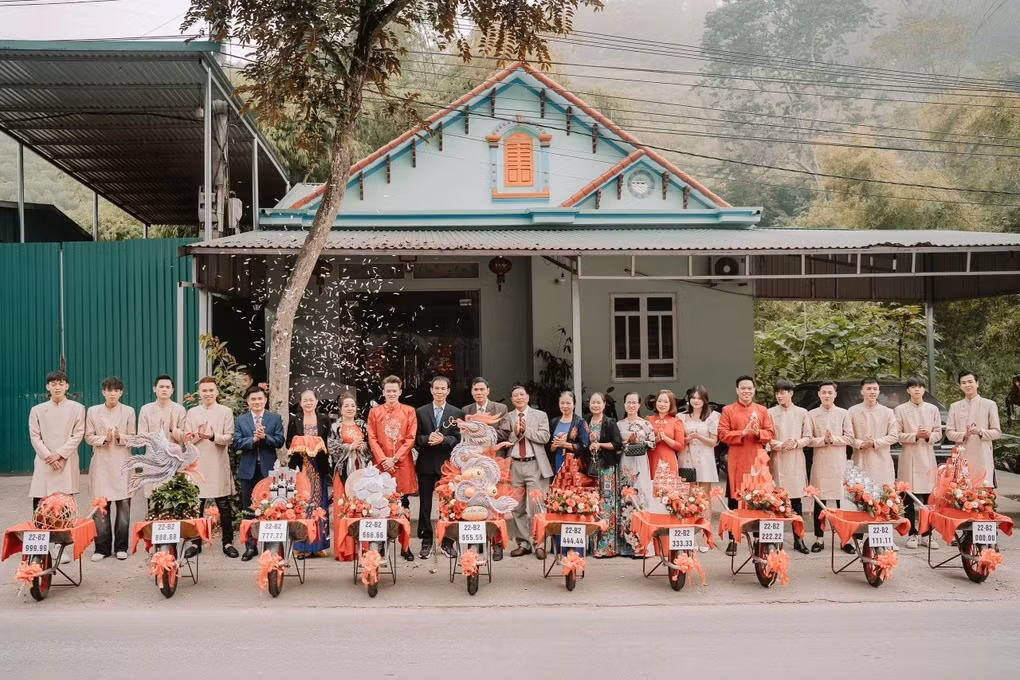 Hình ảnh trong đám hỏi của cặp đôi (Ảnh: NVCC).