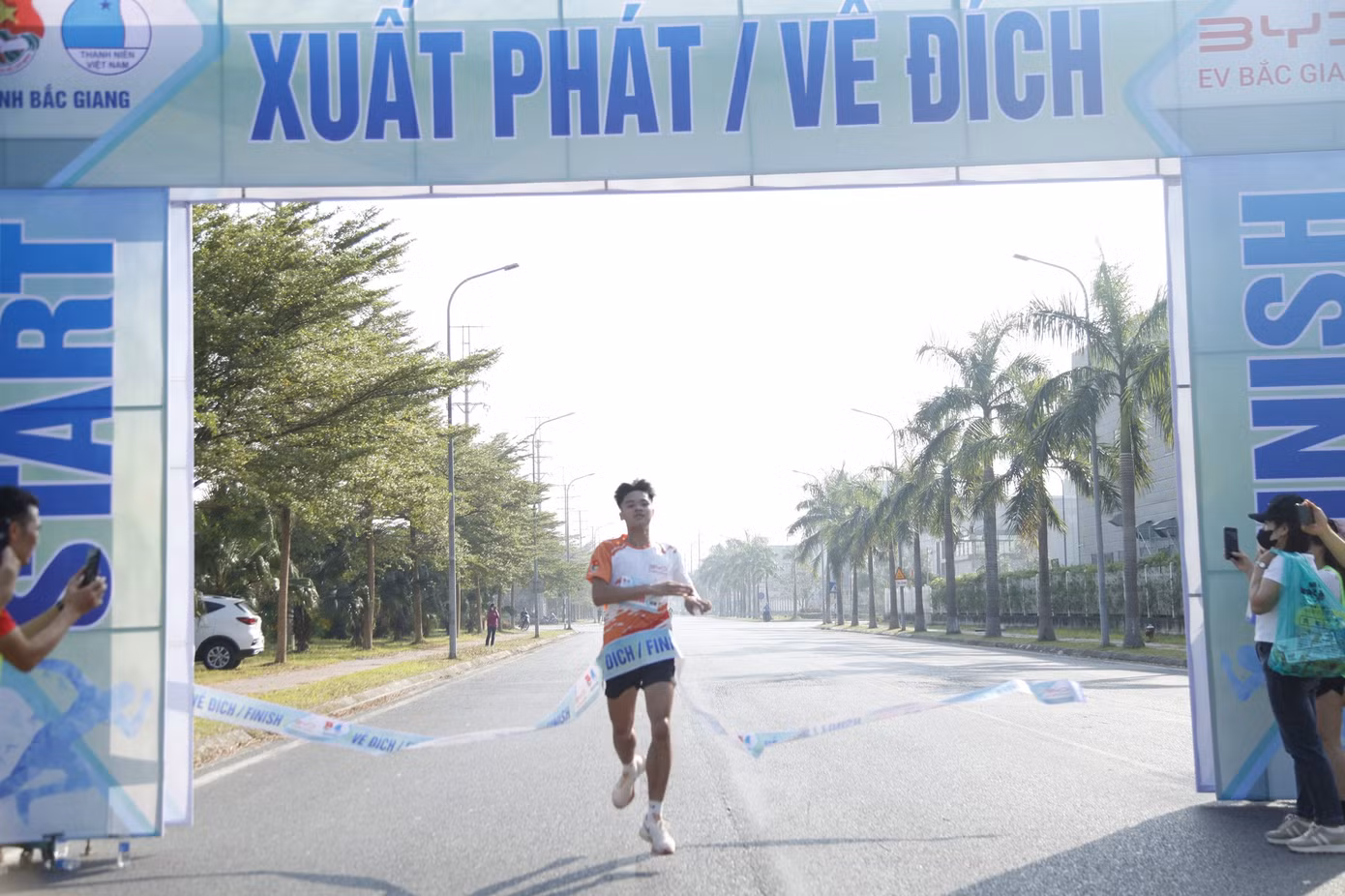 Vận động viên về nhất. Ảnh: Nguyễn Thắng