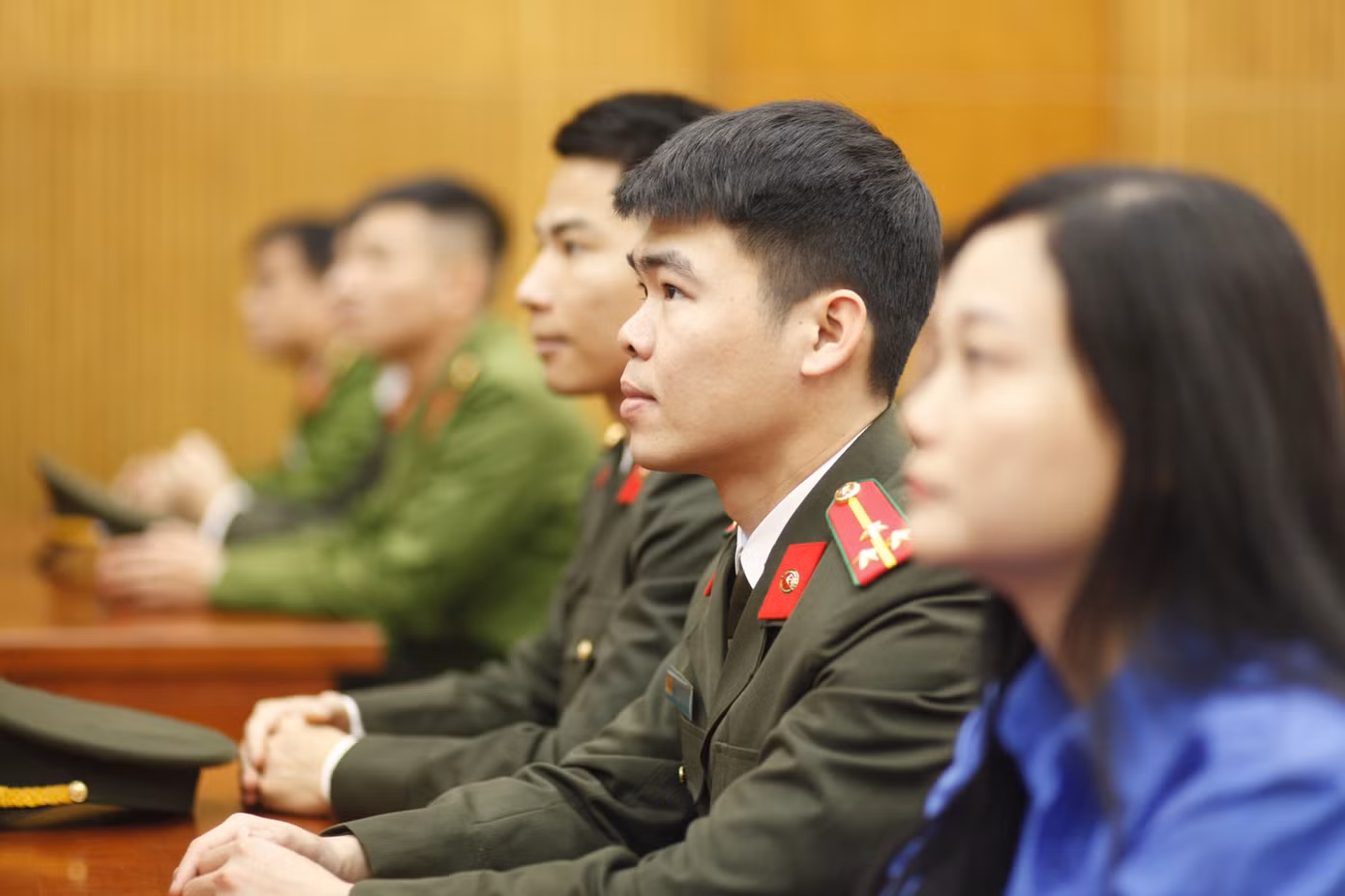 Tuổi trẻ Công an tỉnh Bắc Giang tham gia diễn đàn. Ảnh: Nguyễn Thắng