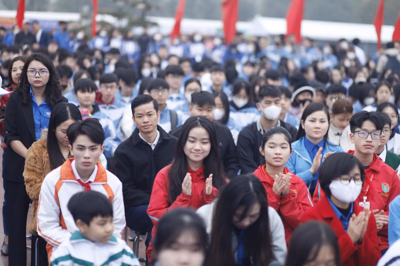 Đông đảo đoàn viên, thanh niên và học sinh tỉnh Bắc Ninh dự chương trình. Ảnh: Nguyễn Thắng