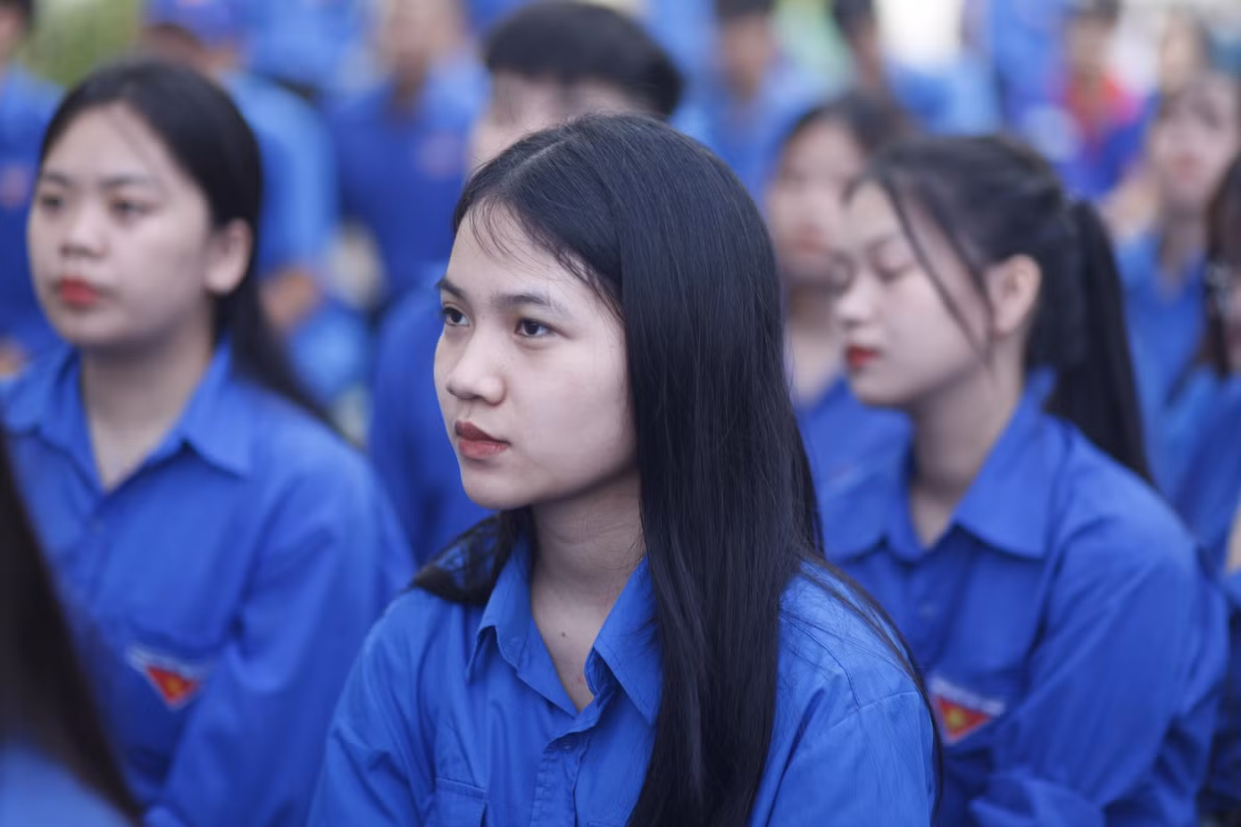 Đoàn viên, thanh niên tham dự chương trình. Ảnh: Nguyễn Thắng.