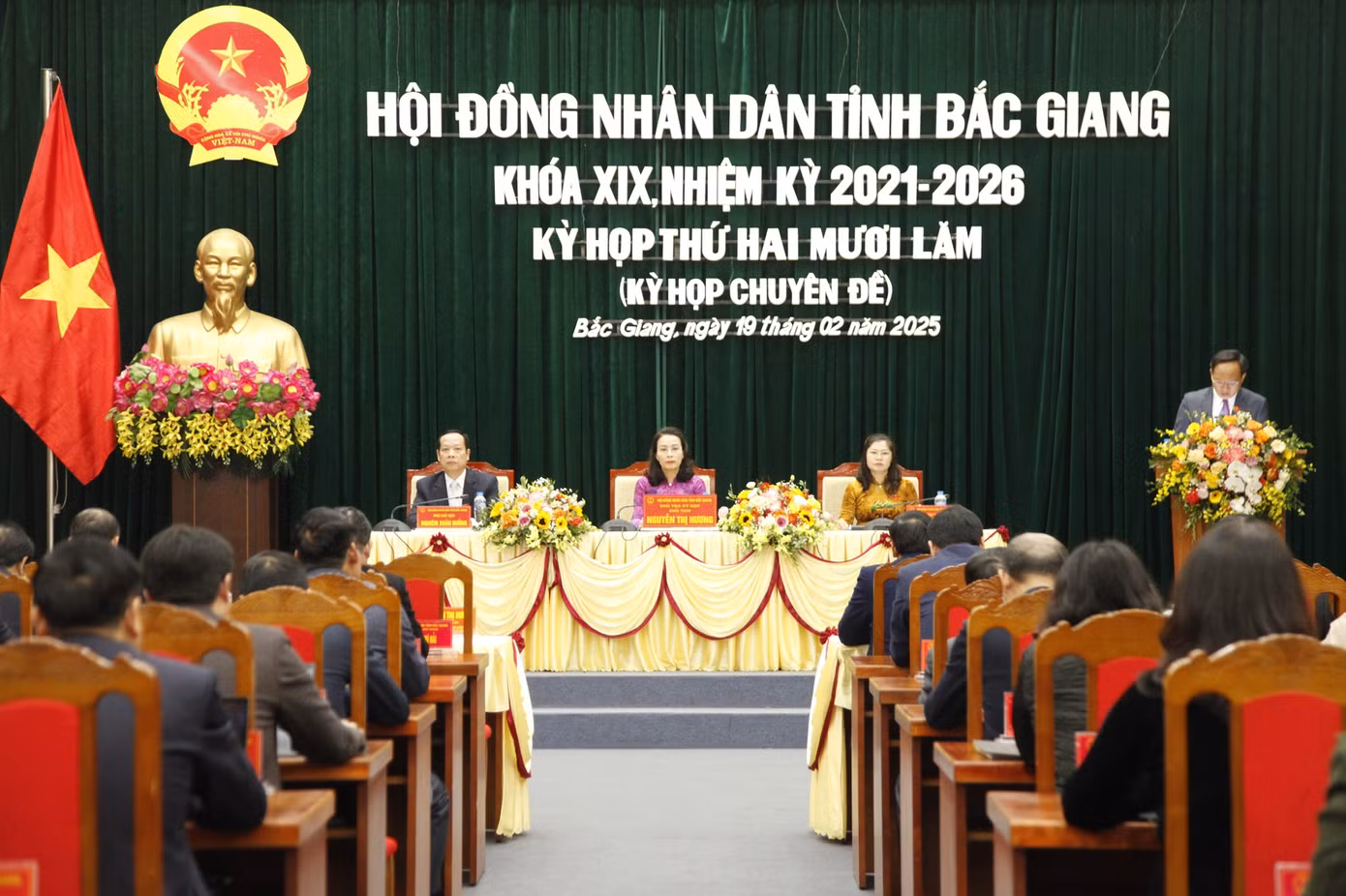 Một kỳ họp HĐND tỉnh Bắc Giang. Ảnh: Nguyễn Thắng