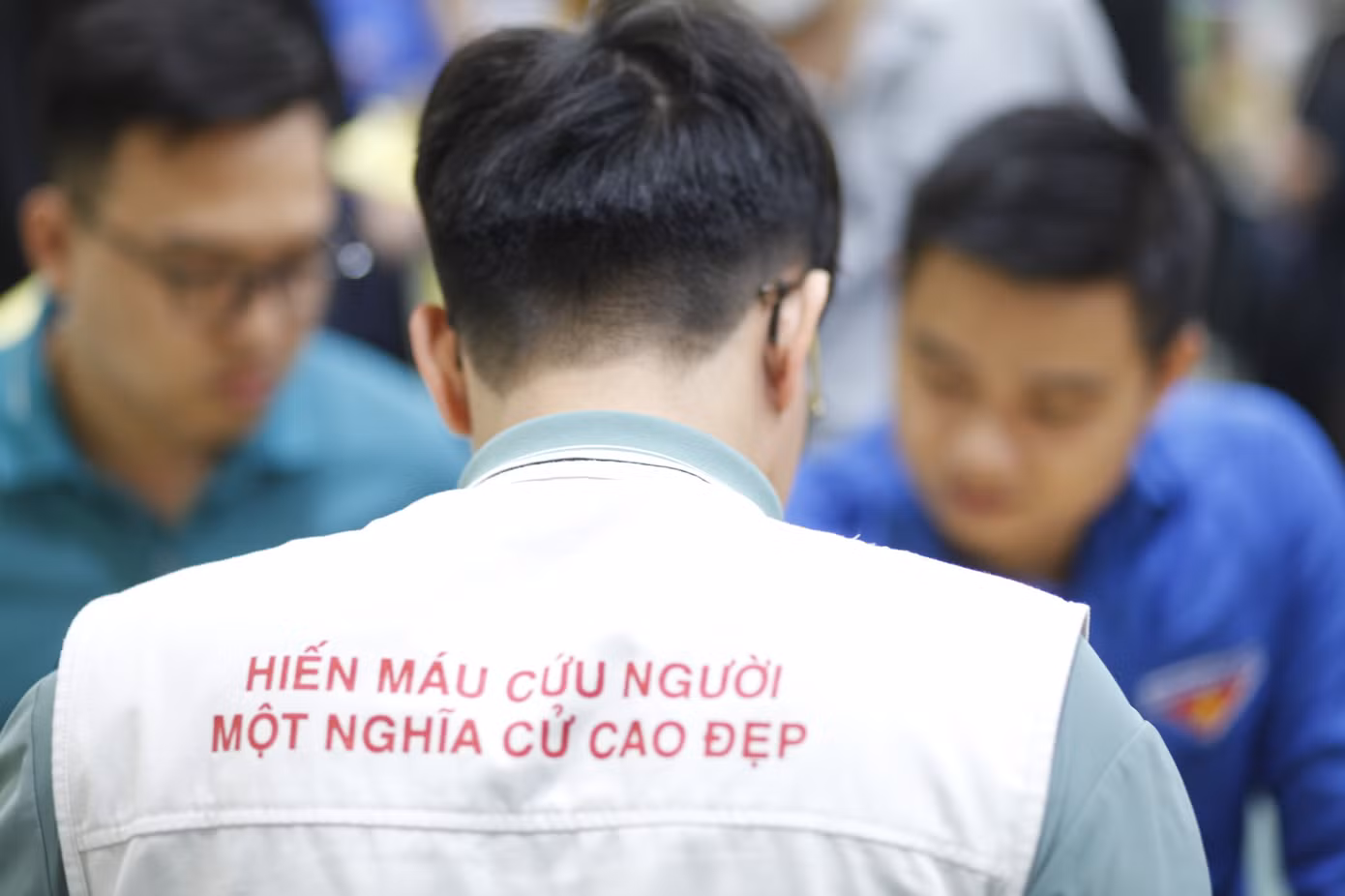 Đây là năm thứ 17, Tỉnh Đoàn Bắc Ninh tổ chức "Chủ Nhật Đỏ" hiến máu cứu người. Ảnh: Nguyễn Thắng