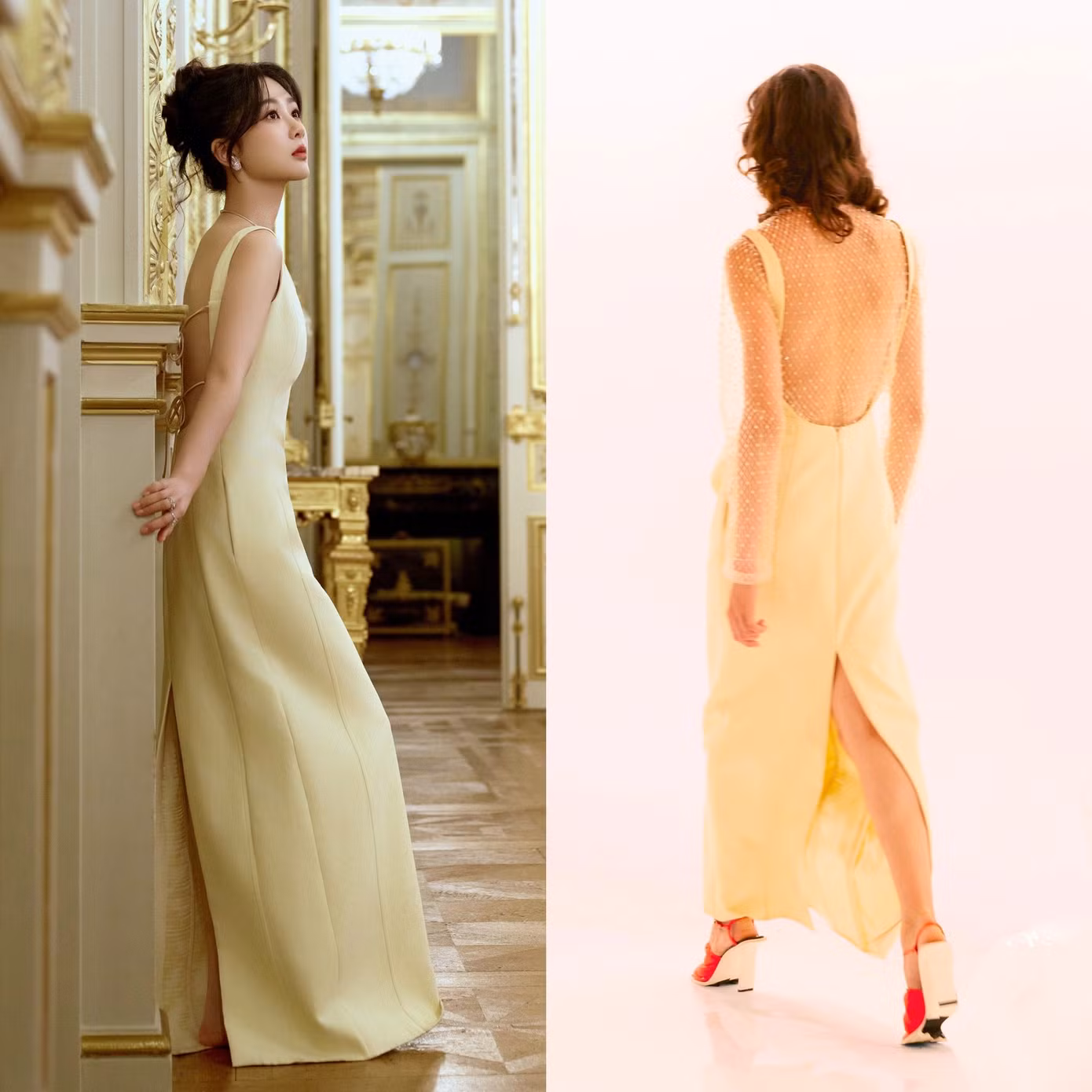 Dương Tử trong váy Haute Couture Thu Đông 2022 của thương hiệu Maison Rabih Kayrouz.