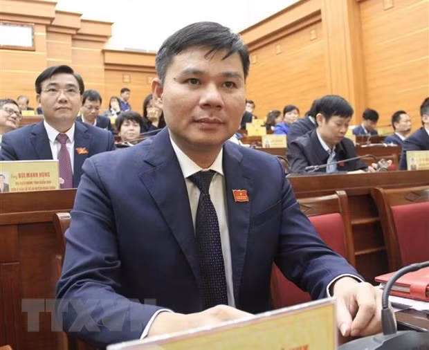 Tân Phó Chủ tịch UBND tỉnh Hưng Yên, ông Nguyễn Lê Huy. Ảnh: TTXVN.