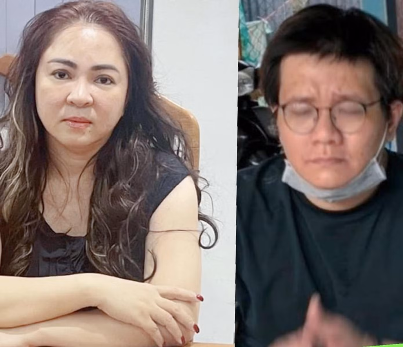 Bà Nguyễn Phương Hằng và Nhâm Hoàng Khang.