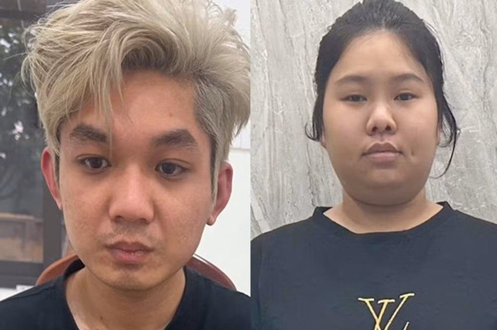 Rapper Lil Ken và Lan. Ảnh: Công an cung cấp.