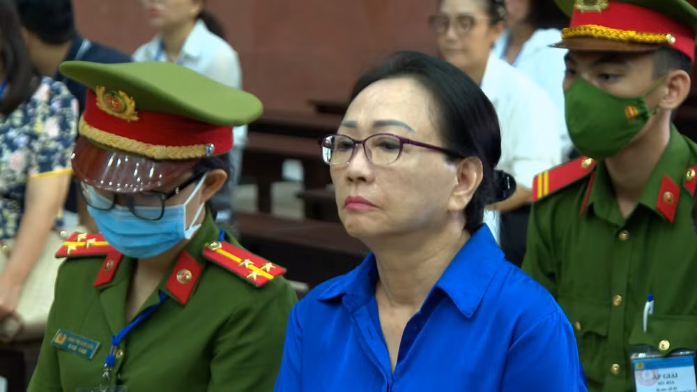 Bà Trương Mỹ Lan tại phiên tòa. Ảnh: Tân Châu