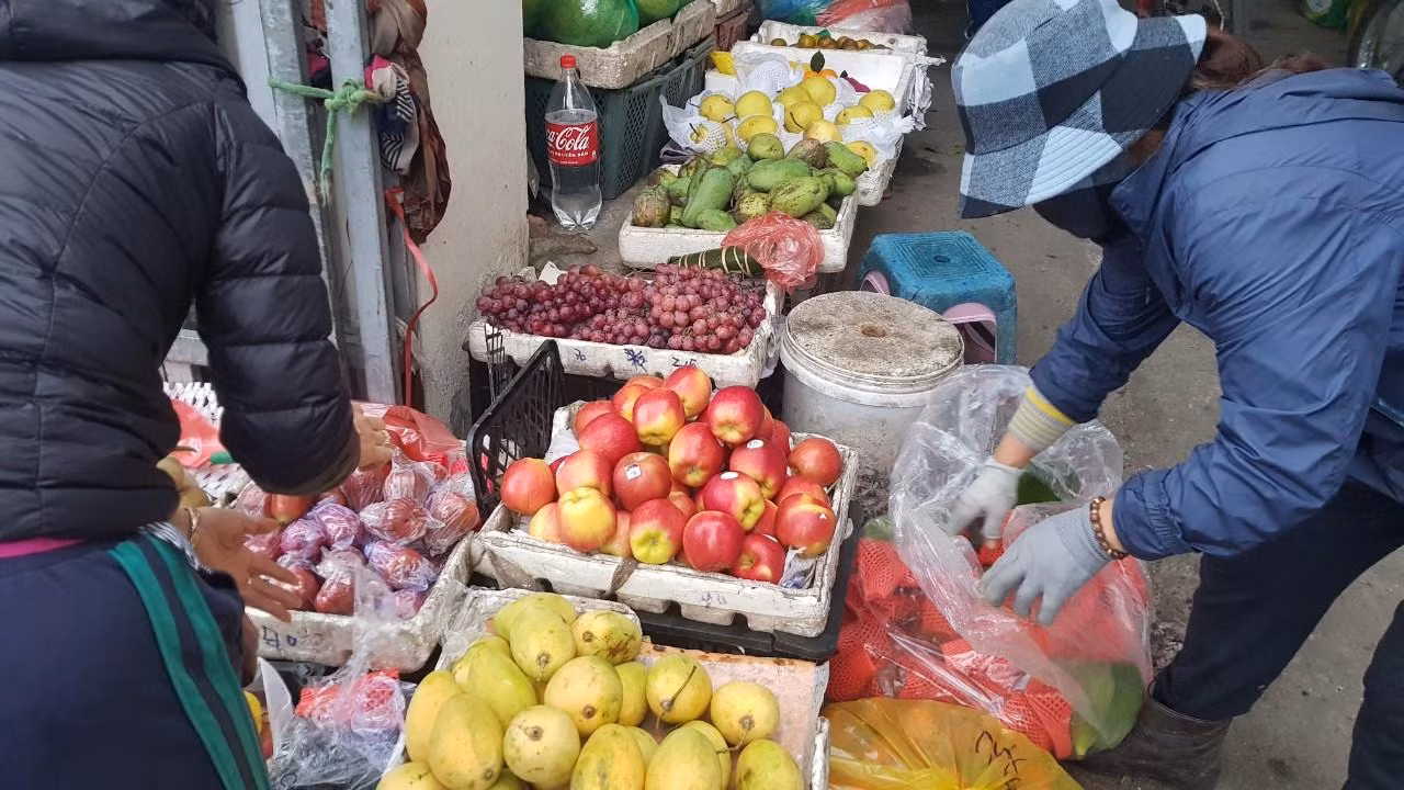 Ngày 23 tháng Chạp, ghi nhận tại một số chợ trên địa bàn Hà Nội như Long Biên, Diêm Gỗ, Gia Lâm… cho thấy hoạt động mua bán nhộn nhịp nhất là các sạp bán bông, đồ thờ cúng, sạp trái cây. Giá bán lẻ nhiều loại trái cây tăng từ 30- 40% so với ngày thường. Đơn cử táo: 120.000 đồng/kg, bưởi da xanh miền Tây: 90.000 đồng/kg, xoài :90.000 đồng/kg, roi: 60.000 đồng/kg, nho tím: 110.000 đồng/kg…