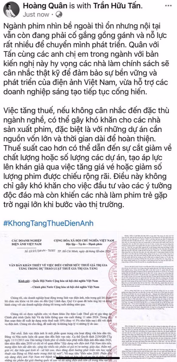 Nhiều nhà sản xuất, đạo diễn chia sẻ đơn "kêu cứu" lên mạng xã hội.